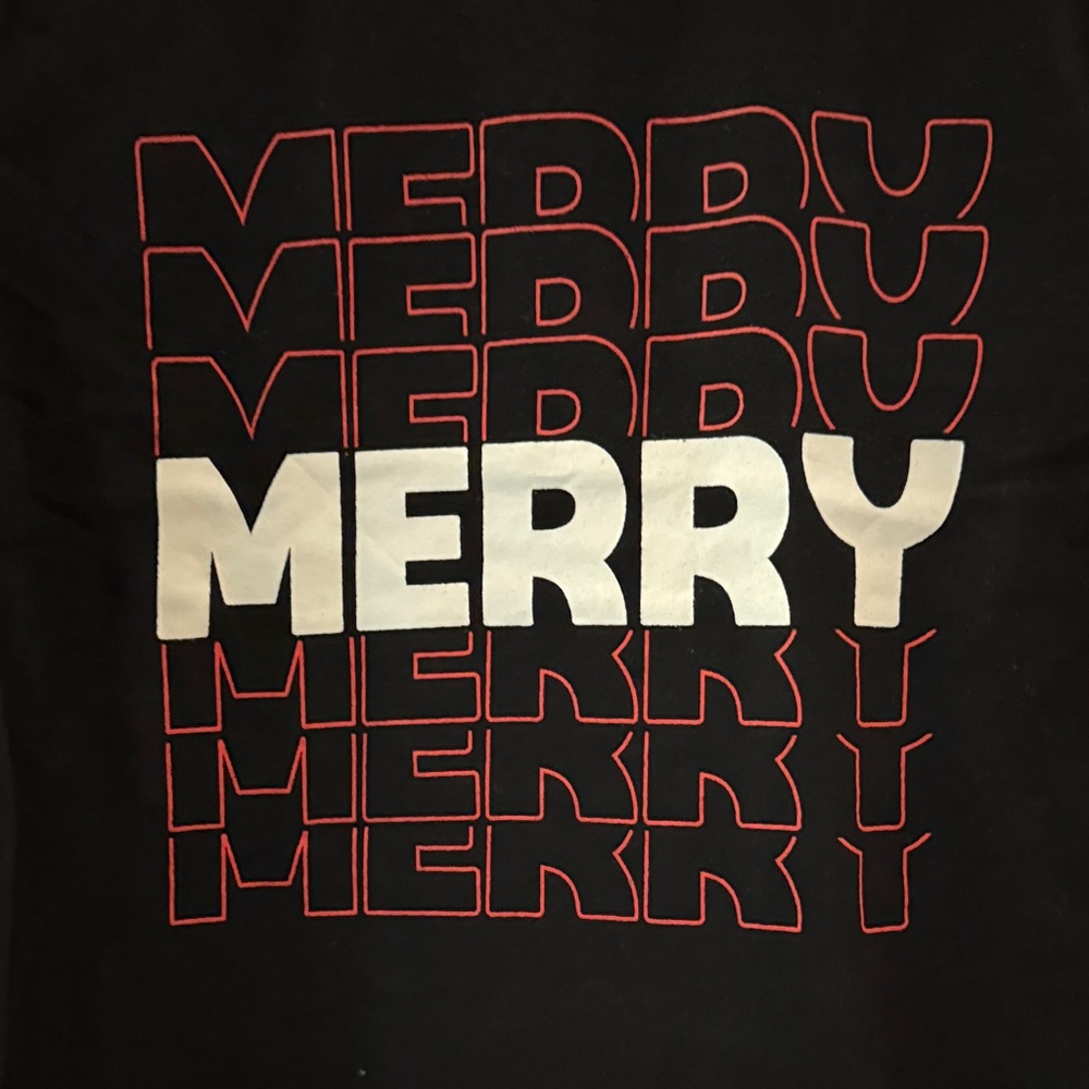 Kids Merry Graphic Matching Set - Black and Red